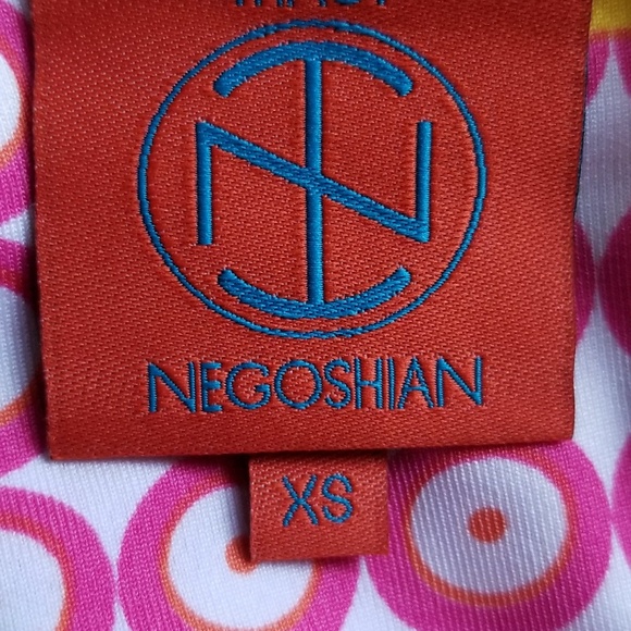 TRACY NEGOSHIAN Pink & White Moped Halter dress - Picture 4 of 4